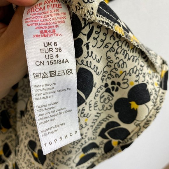 NWT TOPSHOP Pattern Long-sleeve Dress NWT - Picture 5 of 7
